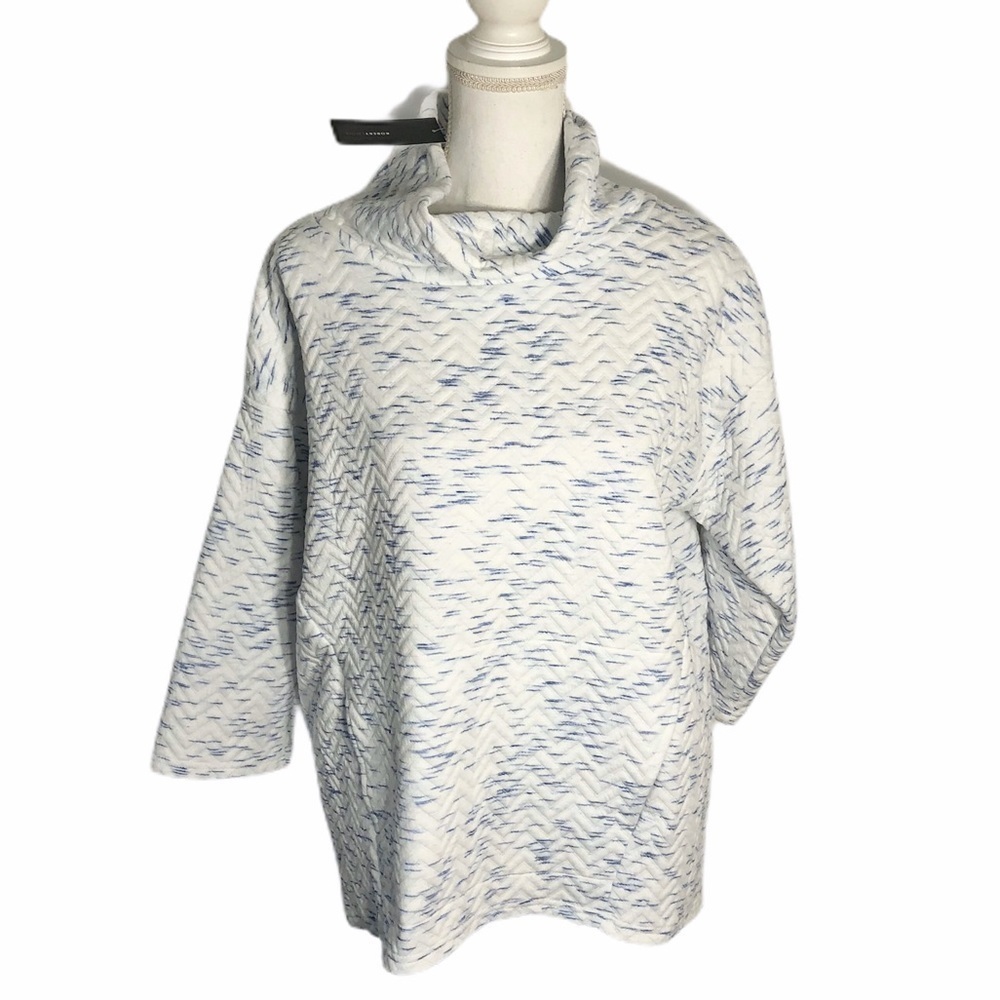 Robert Louis Oversized Quilted Pullover NWT Large Sweatshirt Top